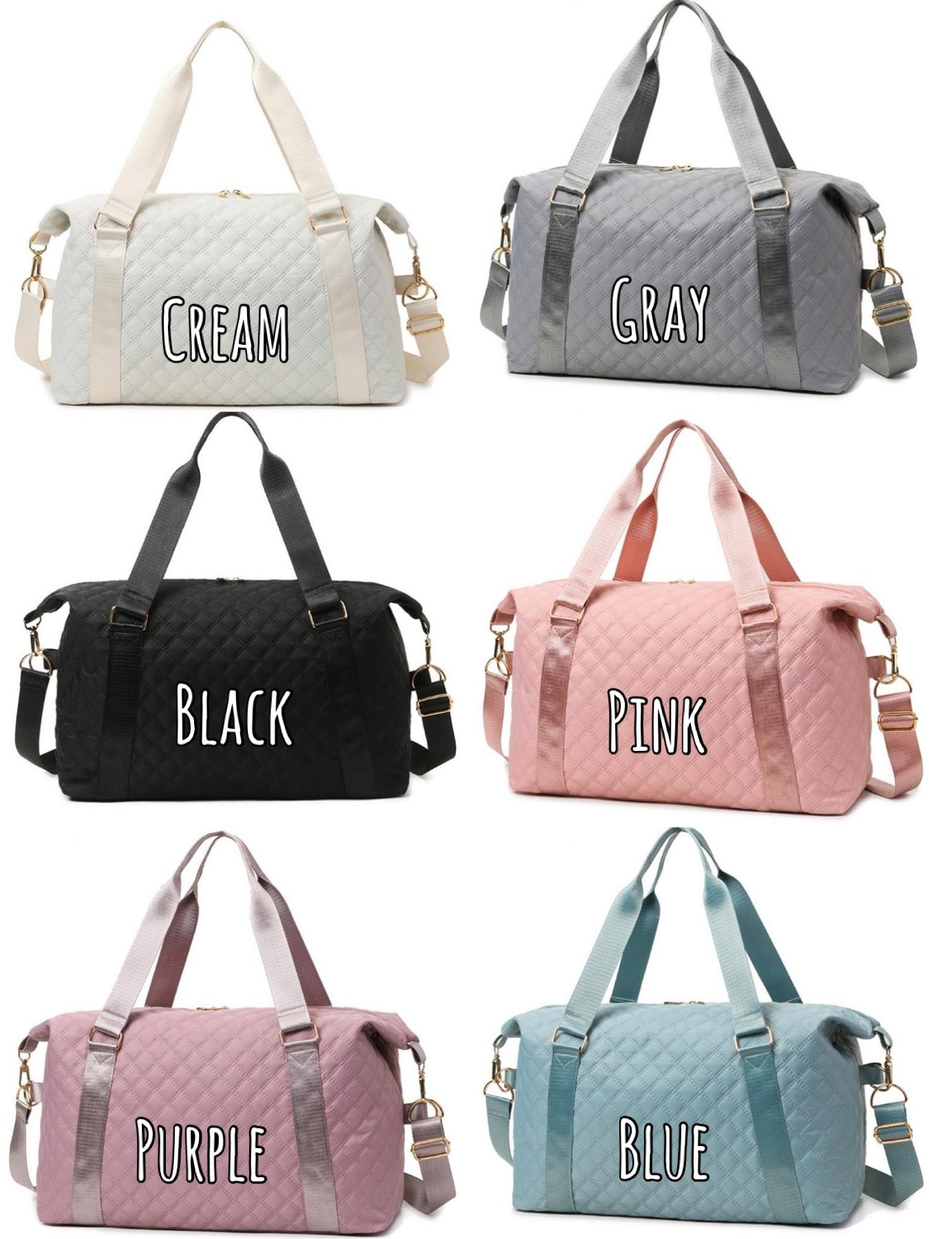 RTS • Wholesale Quilted Weekender Bag