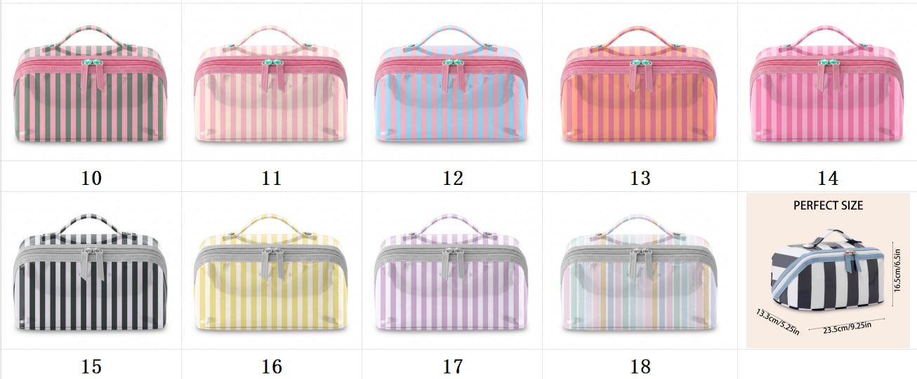 *PREORDER* Plastic Stripe Cosmetic Bag