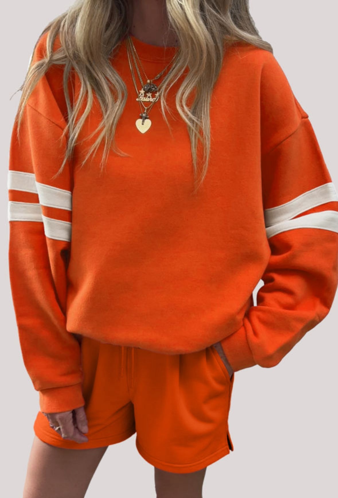 *PREORDER* Wholesale Varsity Sweatshirt Short Set