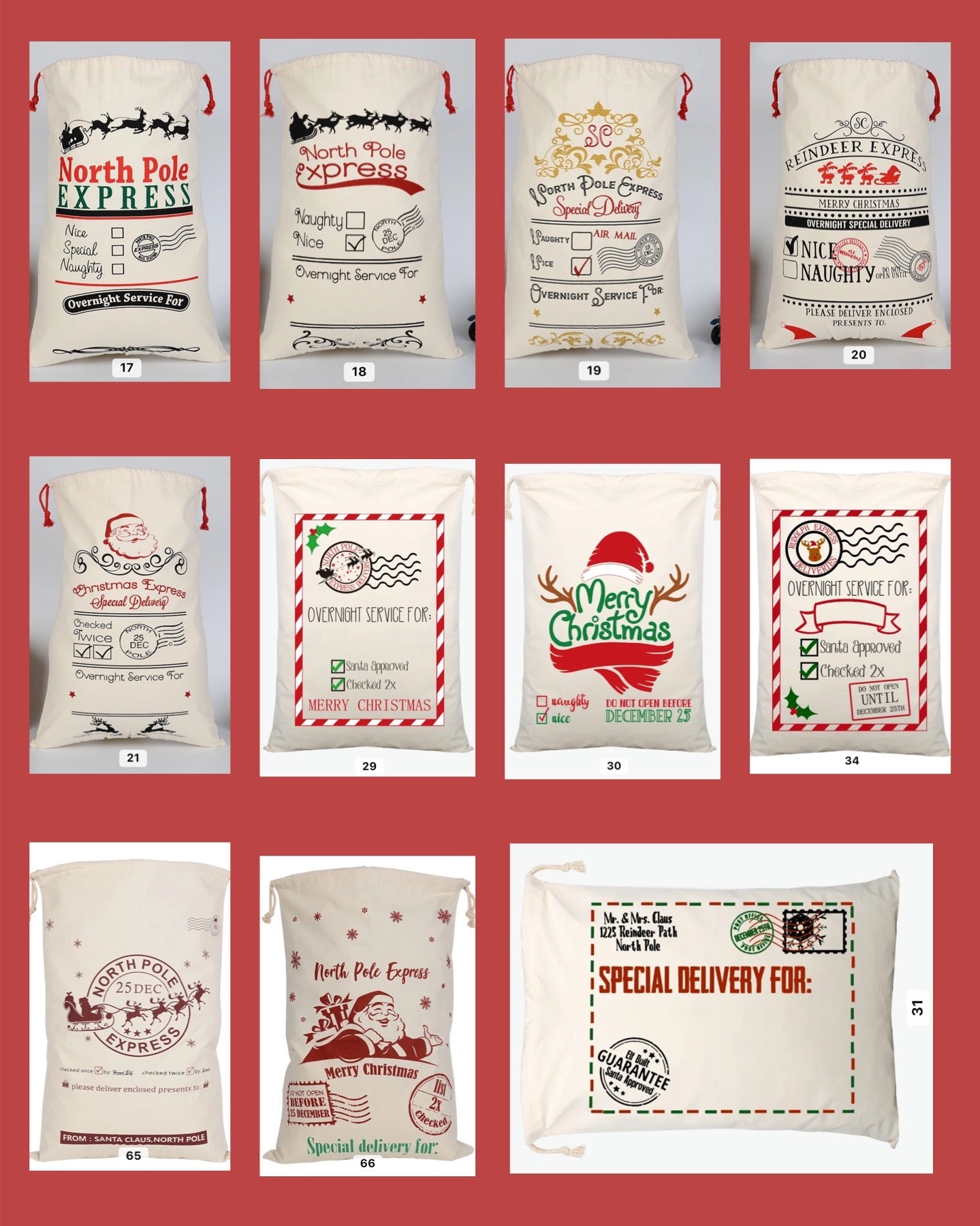 RTS • Wholesale Santa Sack