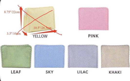 RTS • Gingham Cosmetic Bags