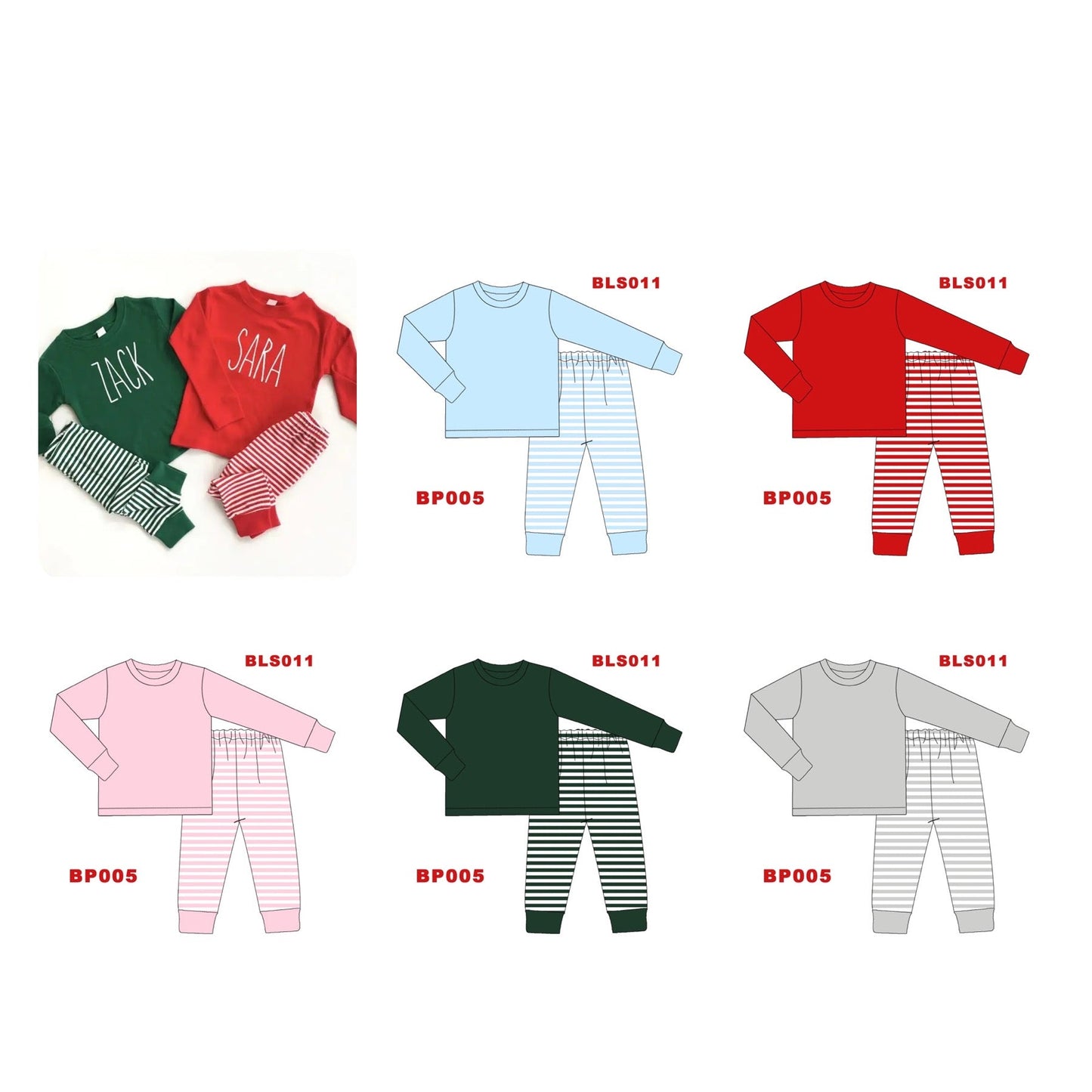 RTS • Wholesale Stripe Pajamas