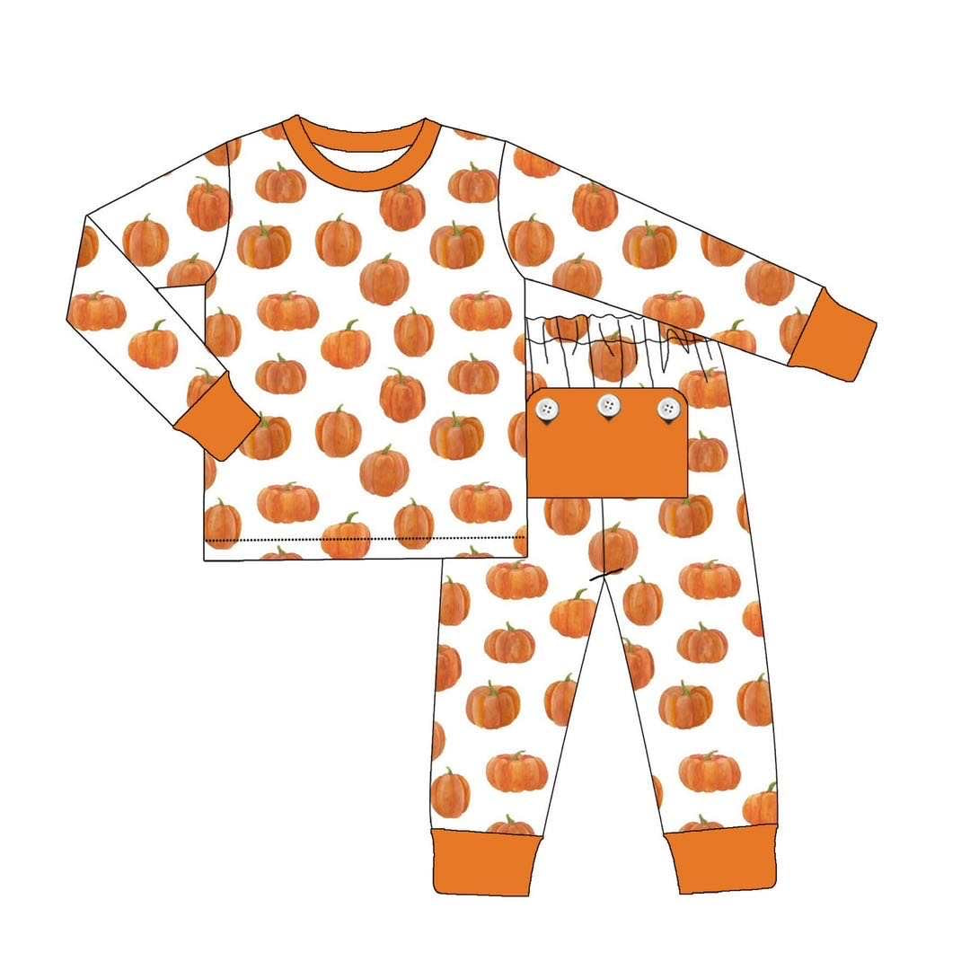 RTS • Wholesale Pumpkin Booty Flap Two Piece Set