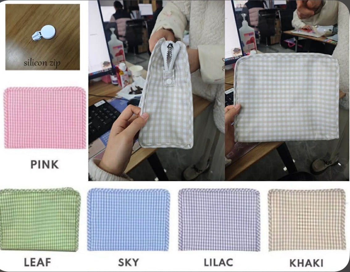 RTS • Gingham Cosmetic Bags