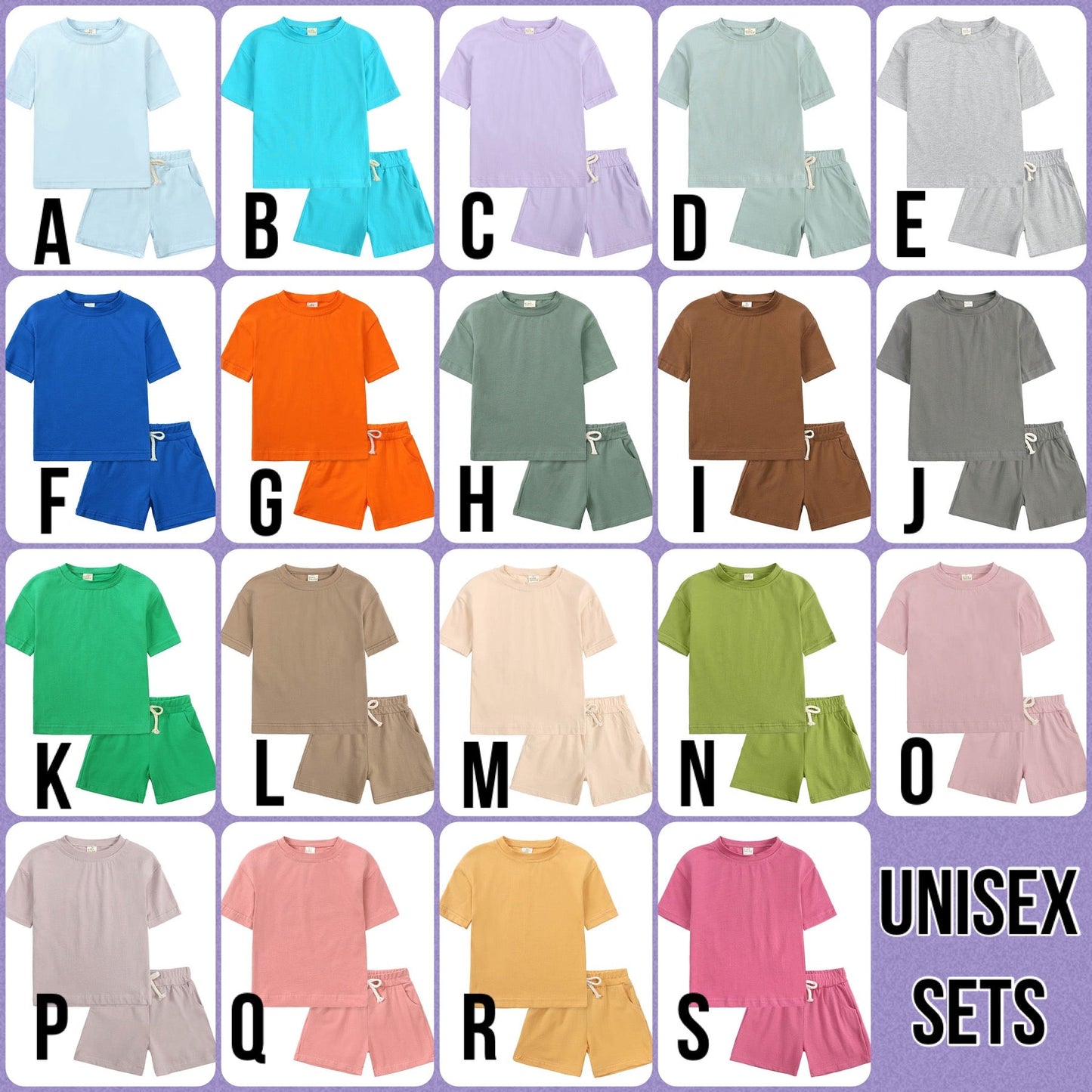 *Preorder* Wholesale Infant/Toddler Unisex Short Set