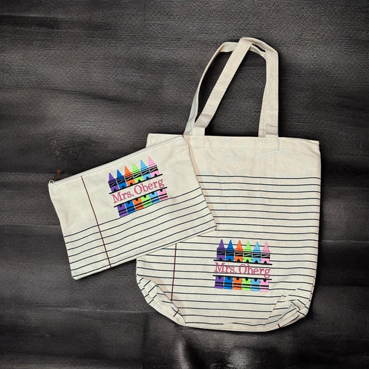 RTS • Wholesale Notepad Tote & Cosmetic Bag