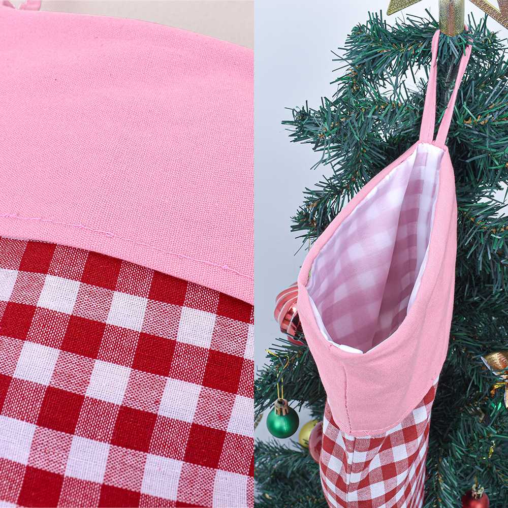 RTS • Wholesale Gingham Santa Sack & Stockings
