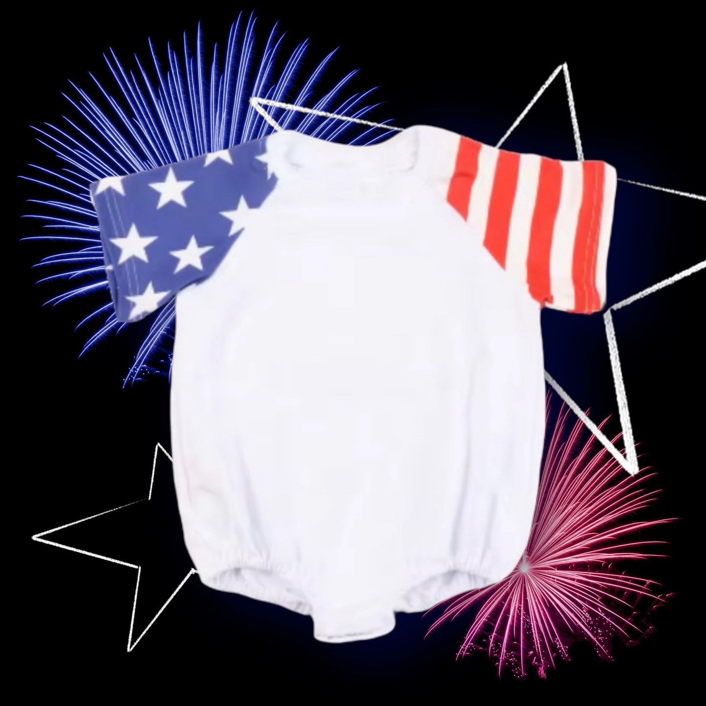 RTS • Wholesale Flag Bubble Romper