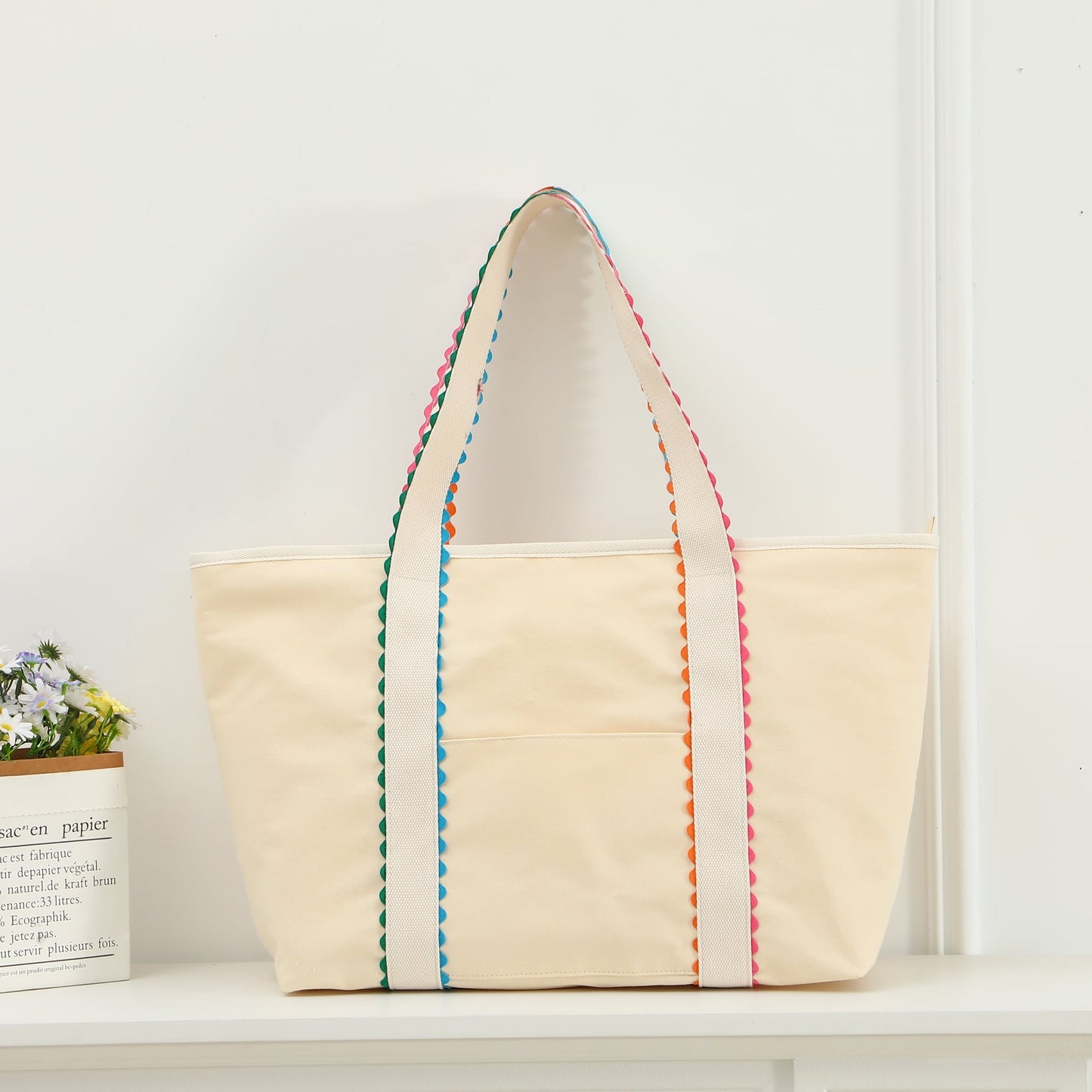RTS • Wholesale Ric Rac Canvas Tote