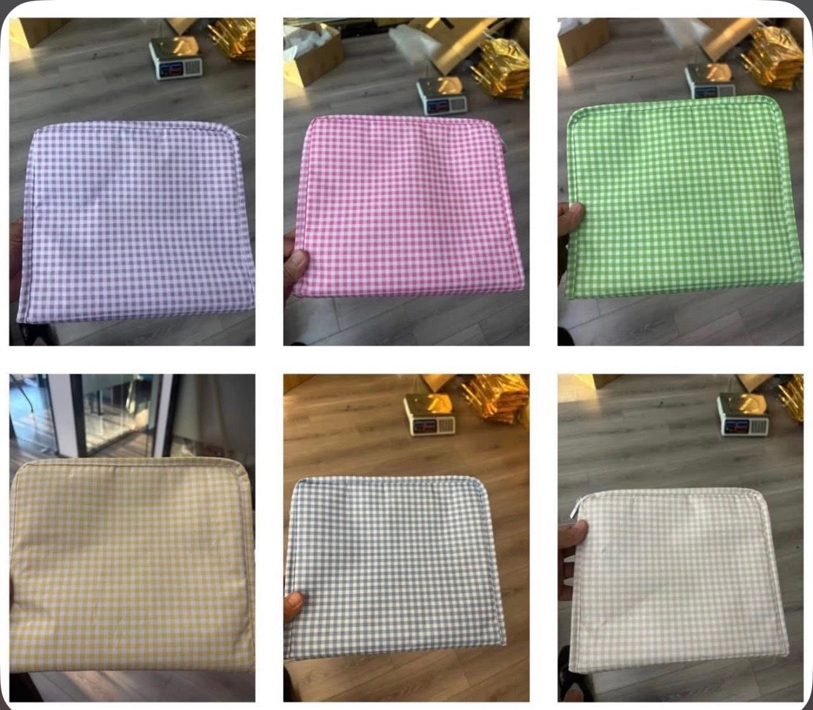 RTS • Gingham Cosmetic Bags