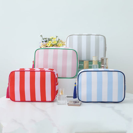 RTS Wholesale Stripe cosmetic bag