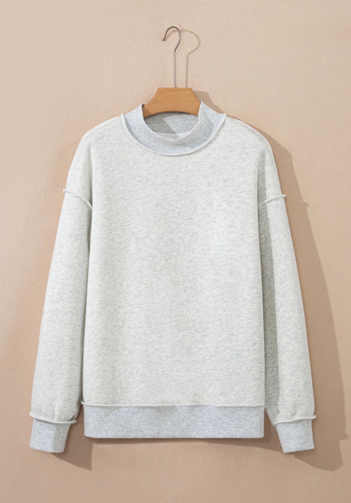 *PREORDER* Oversized Reversible Mock Neck Sweatshirt