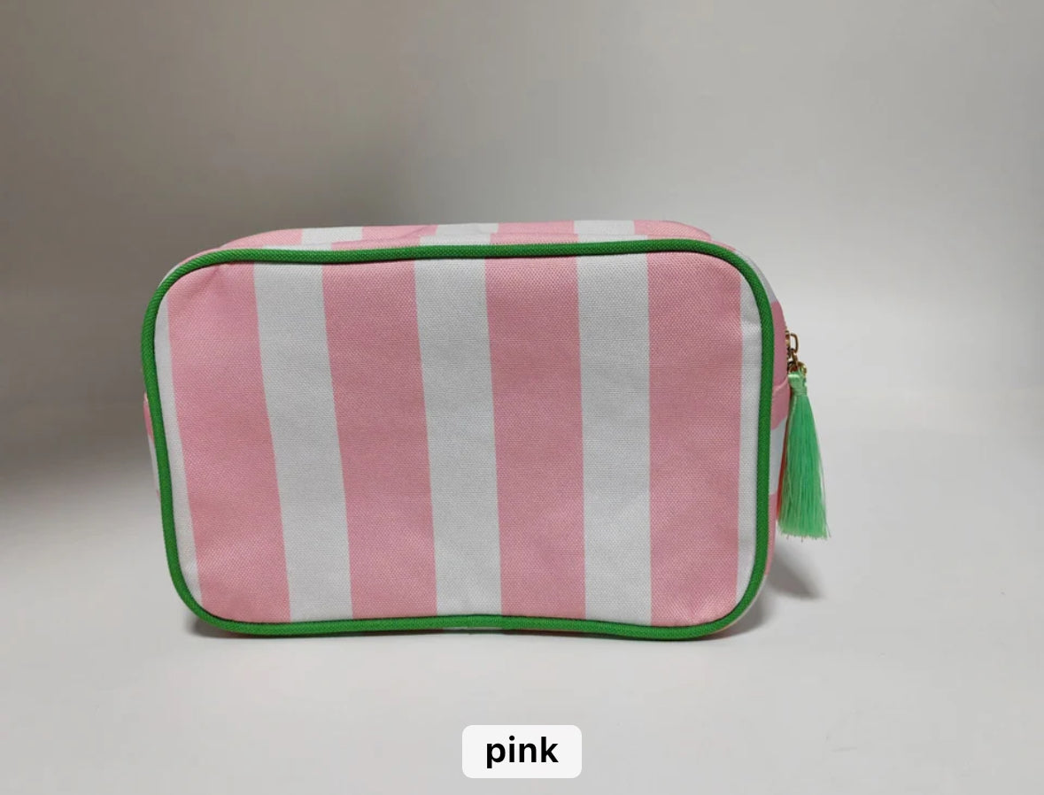 RTS Wholesale Stripe cosmetic bag
