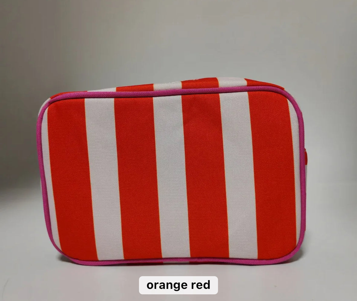 RTS Wholesale Stripe cosmetic bag