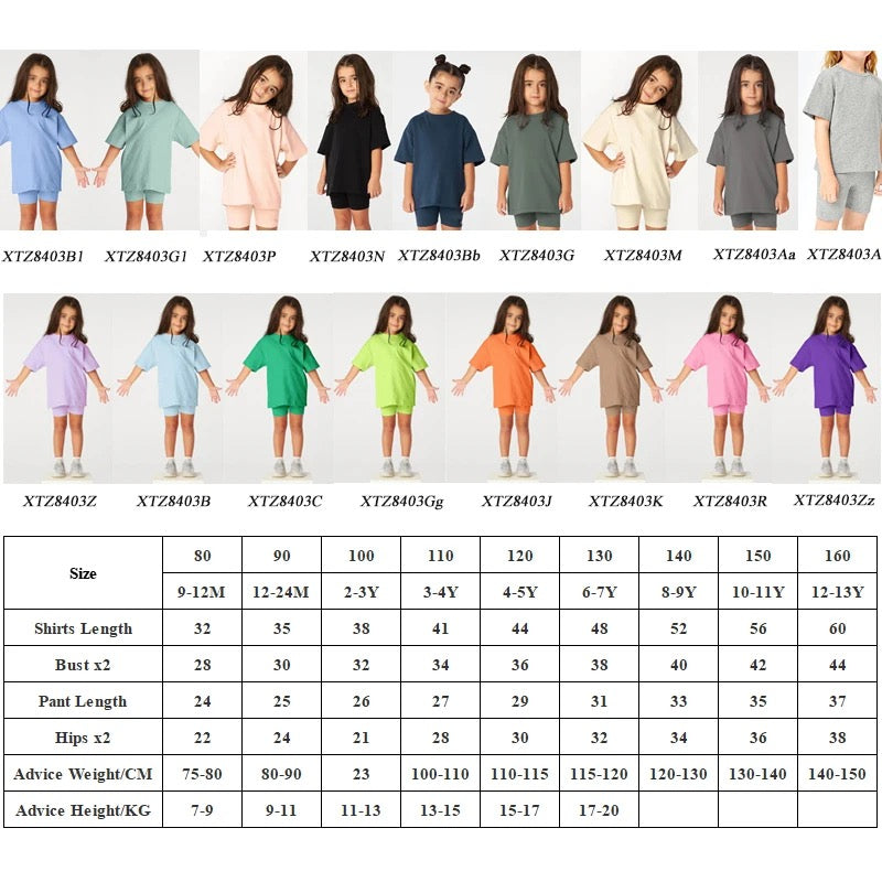 *Preorder* Wholesale Kid Shirt and Biker Short Set