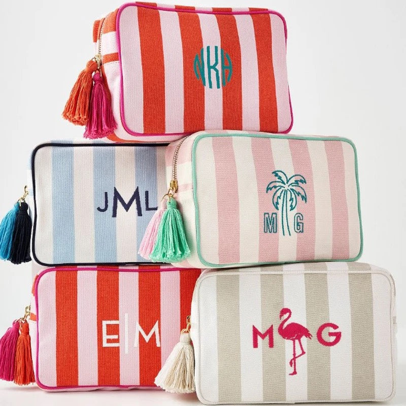 RTS Wholesale Stripe cosmetic bag