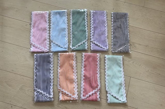 *PREORDER* Stripe Ric Rac Sashes with White Trim