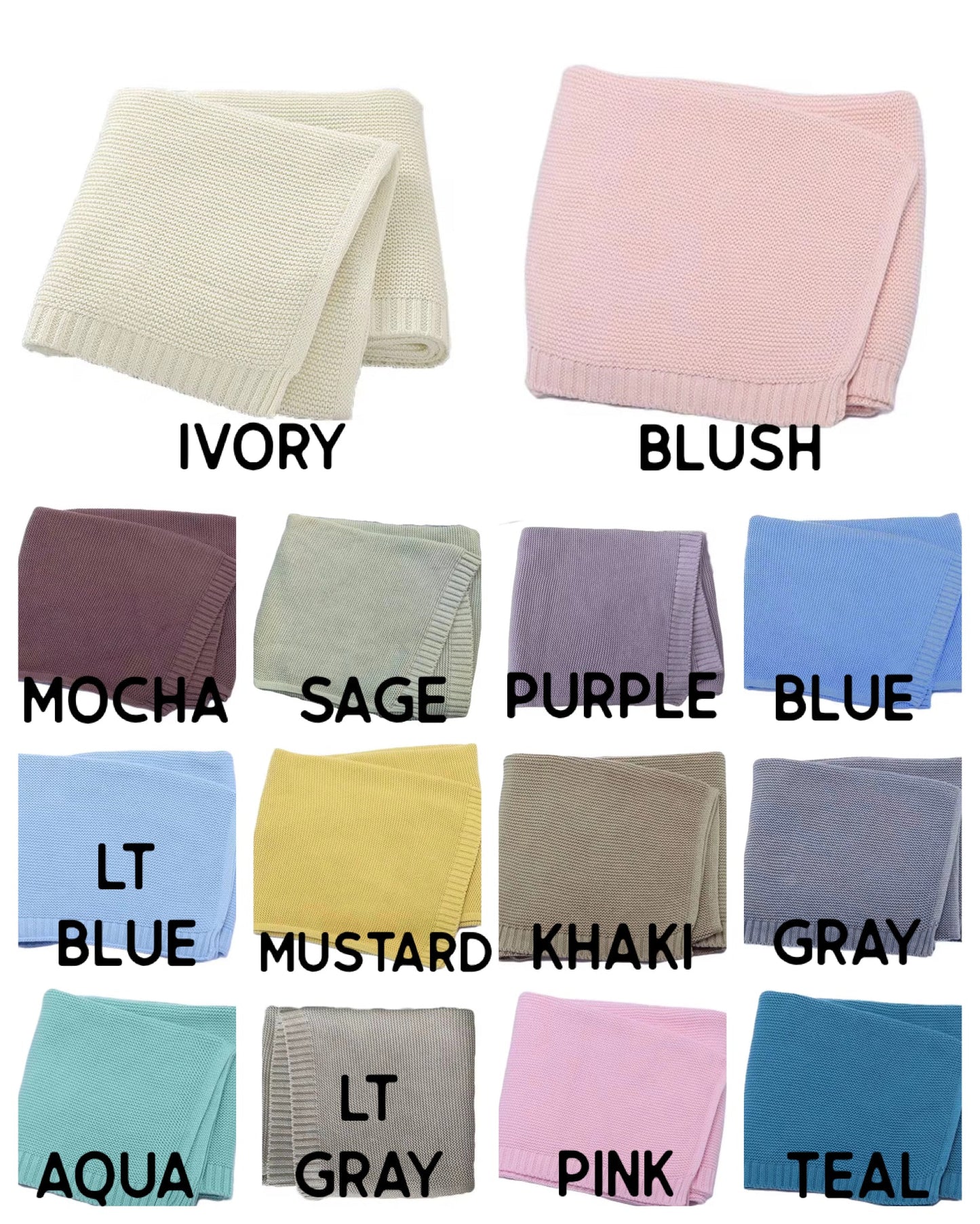 RTS • Wholesale Knit Baby Blanket