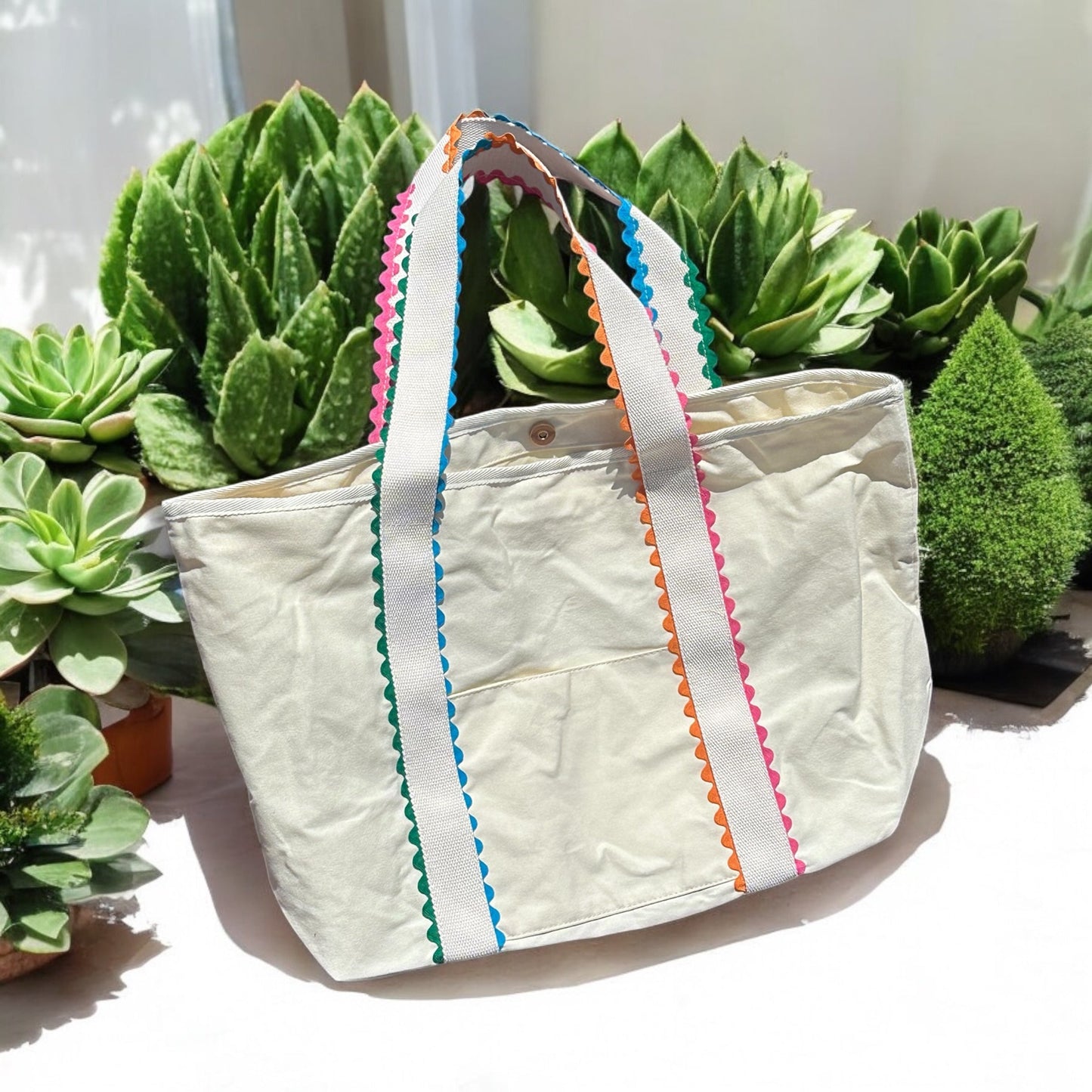 RTS • Wholesale Ric Rac Canvas Tote